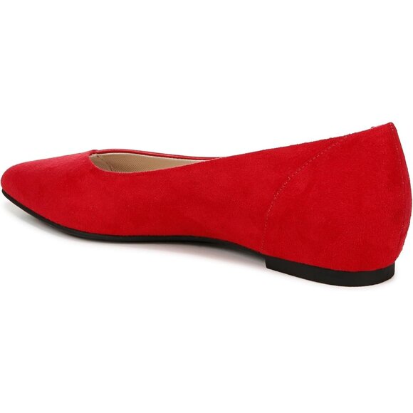 LifeStride Womens Fire Red PU and Fabric Closed Pointed Toe Promise Ballet Flat - Picture 8 of 9